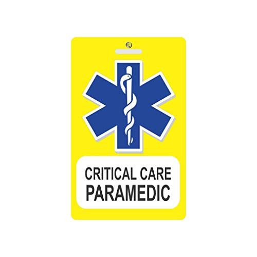 Critical Care Paramedic PVC ID Identification Tag Plastic CCP ID Badge _ C 02 White