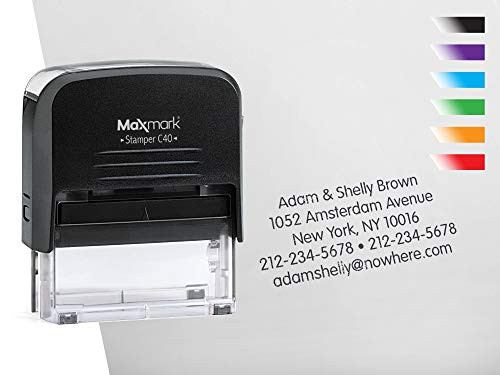 Custom Self Inking Rubber Stamp _ Return Address Stamp_ Includes Free Extra Replacement Pad