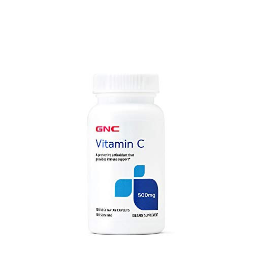 GNC Vitamin C 500mg_ 100 Caplets_ Provides Immune Support