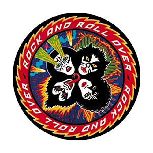 C and D Visionary Kiss Rock  and  Roll Over 1 inch  Button_ 6_Piece_ _B_5424_