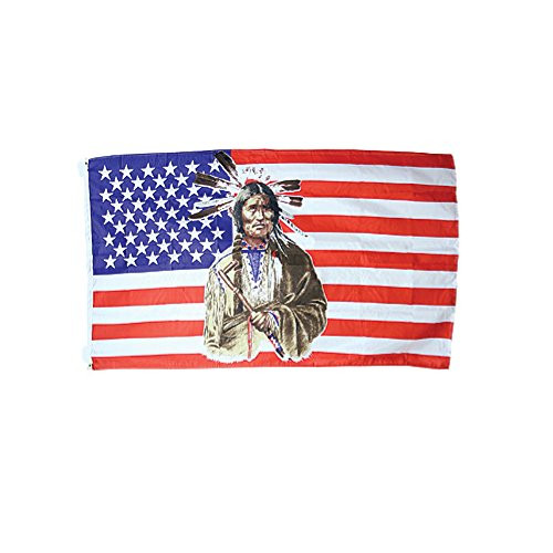 USA Native American Flag Standing Indian United States of America Patriotic USA Native American Flag Standing Indian United States of America Patriotic