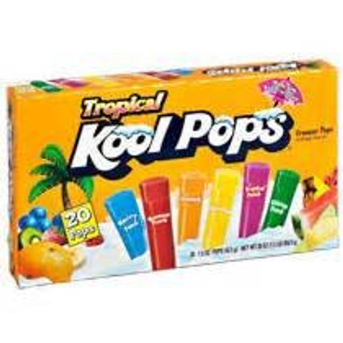 Kool Pops Freezer Bars Tropical Flavor Box of 20 _ 1.5 Oz Pops__3Pack__ 60 Pops Total. Kool Pops Freezer Bars Tropical Flavor Box of 20 _ 1.5 Oz Pops__3Pack__ 60 Pops Total.