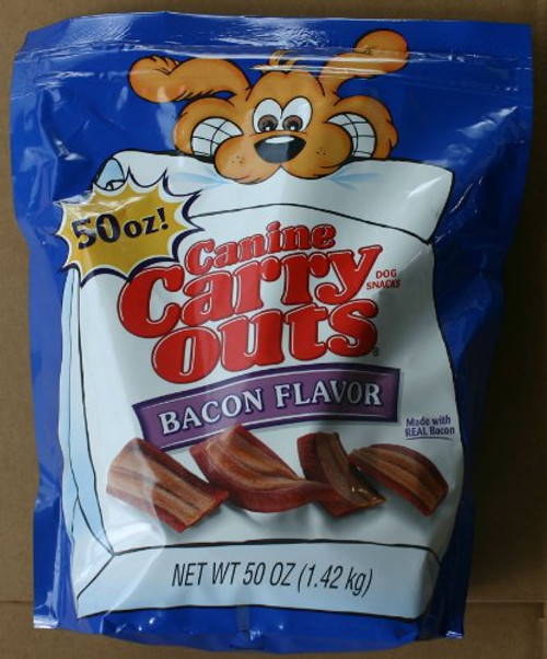 Canine Carry Outs Bacon Flavor Dog Snacks_ 50 oz Canine Carry Outs Bacon Flavor Dog Snacks_ 50 oz