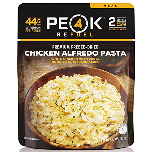 Peak Refuel Chicken Alfredo Pasta _ 2 Serving Pouch _ Freeze Dried Backpacking and Camping Food _ Amazing Taste _ Quick Prep