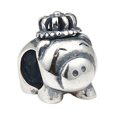 925 Sterling Silver Pig Charm Pet Charm Animal Charm Friend Charm Lucky Charm for Pandora Charms Bracelet _B_