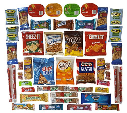OxBox Care Package- 46 Count- of Ultimate Sampler Mixed Bars, Cookies, Chips, Candy Snacks Office, Meetings, Schools, Friends & Family, Military, College, Mothers Day Gift, Fun Variety Pack (OxBox 46)