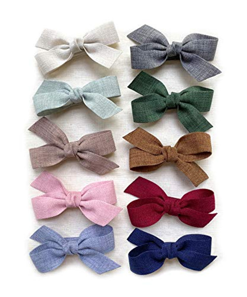 Baby Girls Hair Bow Clips_ Boutique Ribbon Lined Alligator Clips Barrettes for Infants Toddlers Baby Girls Hair Bow Clips_ Boutique Ribbon Lined Alligator Clips Barrettes for Infants Toddlers