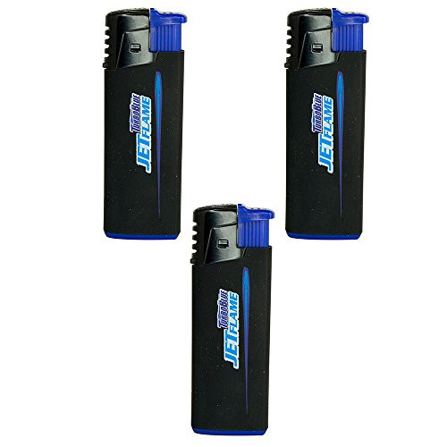 Turbo Blue Refillable Jet Flame Lighter _ Powerful Windproof Flame _3_Pack_