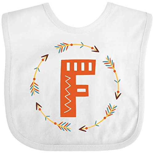 Inktastic Monogram Letter F Tribal Arrow Baby Bib White 3abec