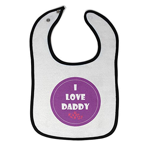 Toddler  and  Baby Bibs Burp Cloths I Love Daddy Hearts Dad Father's Day B New Designs Mom Cotton Items for Girl Boy Gifts Ad White Black Only Toddler  and  Baby Bibs Burp Cloths I Love Daddy Hearts Dad Father's Day B New Designs Mom Cotton Items for Girl Boy Gifts Ad White Black Only