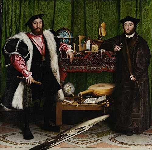 The Ambassadors _ Masterpiece Classic _ Artist  Hans Holbein the Younger c. 1533 _9x12 Art Print_ Wall Decor Travel Poster_
