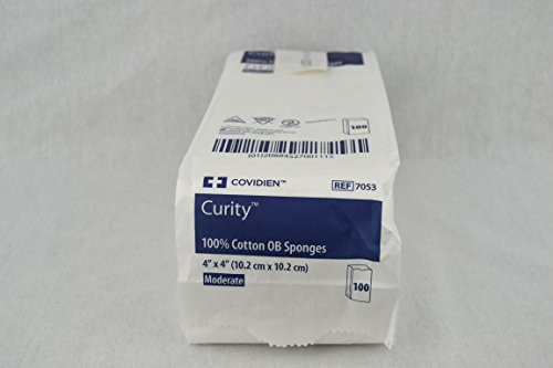 Curity Nonsterile Cotton O_B Sponge 4 inch  X 4 inch  _Pack of 100_