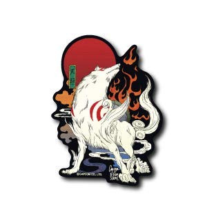 B_SIDE LABEL x Okami Amaterasu Vinyl Sticker Ukiyoe Capcom