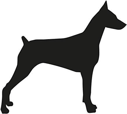YWS Vinyl Stickers Decal _ Doberman Pinscher Dog K Fading Logo _ Stickers Laptop Car Truck Window Bumper Notebook SMA4854