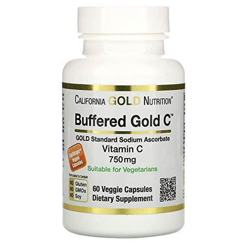 California Gold Nutrition Buffered Vitamin C Capsules_ 750 mg_ 60 Veggie Capsules