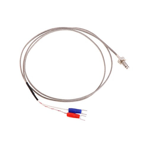 keaiduoa M6 Screw Probe K Type Thermocouple 1m Industrial Temperature Sensor Cable Wire