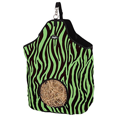 Tough_1 Premium Hay Pouch Prints Lime Zebra