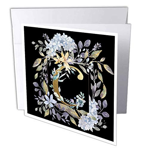 3dRose Monogram C Pretty Image of Watercolor Blue Hydrangea Floral _ Greeting Cards _gc_327839_5_ 3dRose Monogram C Pretty Image of Watercolor Blue Hydrangea Floral _ Greeting Cards _gc_327839_5_
