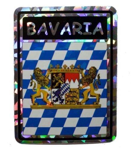K's Novelties Bavaria Lions Country Flag Reflective Decal Bumper Sticker