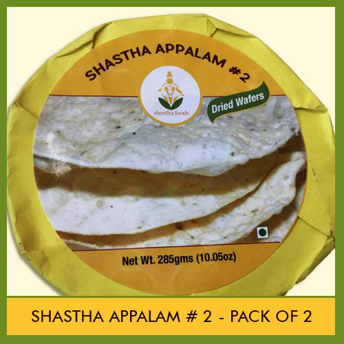 Shastha Appalam   2 _Pack of 2_ Each Pkt 285g _10.05 oz_ _B_P_
