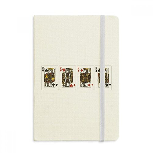 Heart Spade Diamond Club K Pattern Notebook Official Fabric Hard Cover Classic Journal Diary
