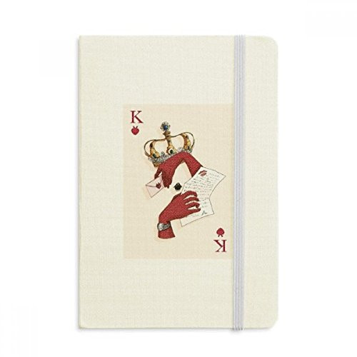 Playing Cards Heart K Pattern Notebook Official Fabric Hard Cover Classic Journal Diary