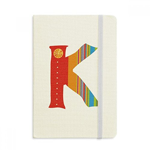 K Alphabet Orange Fruit Cute Pattern Notebook Official Fabric Hard Cover Classic Journal Diary