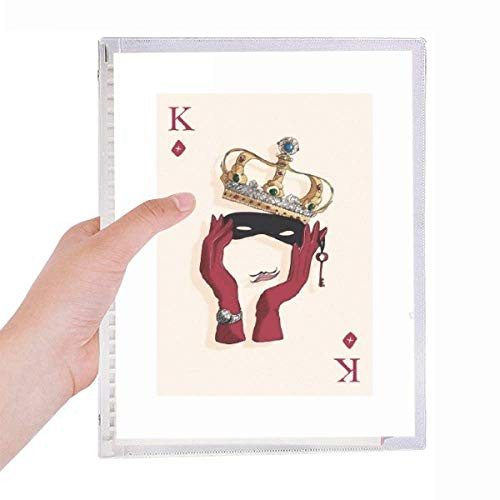 Playing Cards Diamond K Pattern Notebook Loose Leaf Diary Refillable Journal Stationery