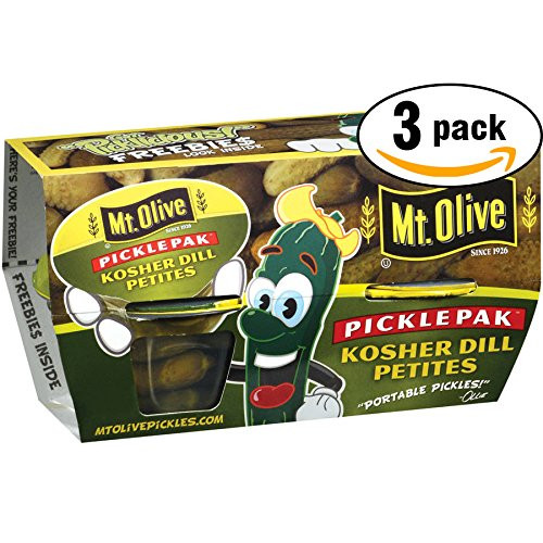 Mt. Olive Kosher Dill Petites PicklePak 4pk_ 3.7 FL OZ Cups _Pack of 3_ Total of 12 Cups 44.4oz_ Mt. Olive Kosher Dill Petites PicklePak 4pk_ 3.7 FL OZ Cups _Pack of 3_ Total of 12 Cups 44.4oz_