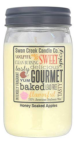 Swan Creek 100% American Soybean 24 Oz. Jar Candle - Honey Soaked Apples