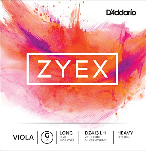 D'Addario Zyex Viola String G Long Scale 4 4 Silver Heavy