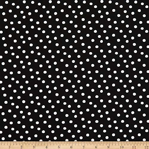 Andover Tuxedo Dots Black Fabric by The Yard