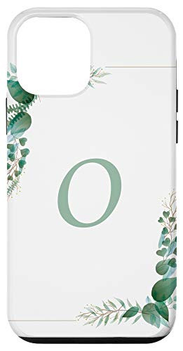 iPhone 12 mini Letter O Floral Frame Name Initial Cute Flower Lover Gifts Case