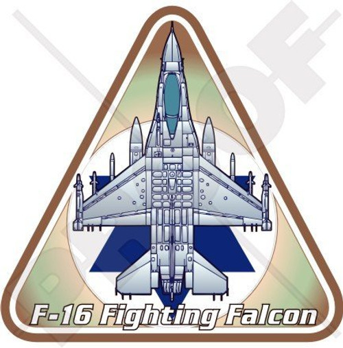 General Dynamics_Lockheed F_16 Fighting Falcon ISRAEL Israeli AirForce 3_7 inch  _95mm_ Vinyl Sticker_ Decal
