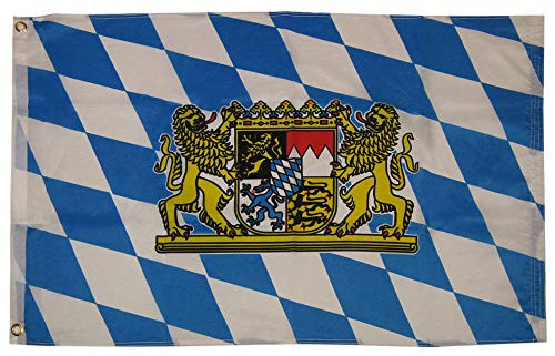 K's Novelties 2x3 Bavaria Bavarian Lions 2'x3' Rough Tex 100D Premium Poly Flag Grommets _RUF_