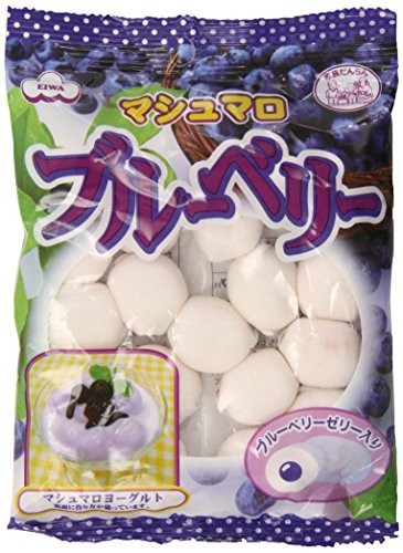 Eiva Marshmallow Japanese Candy_ Blueberry_ 2.82 Ounce