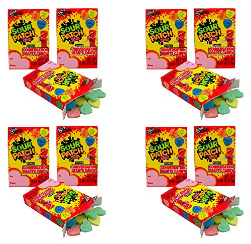 Sour Patch Kids Conversation Hearts Candy boxes _12 pack_ 0.88 Ounce_ Valentines Day