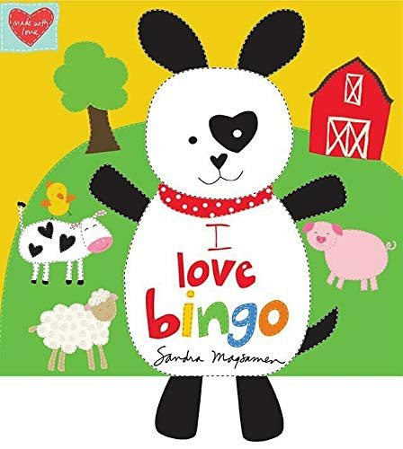 Huggable Loveable~I Love Bingo Book Panel 36 inch  x 44 inch  Cotton Fabric by Studio E