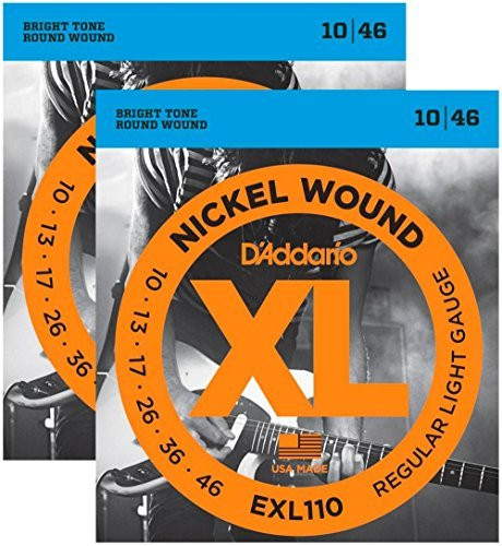 D'Addario EXL110 Nickel Wound Light Electric Guitar Strings Two_Pack
