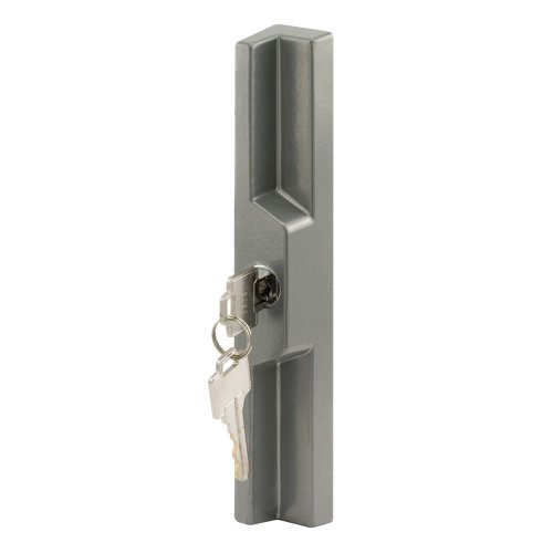 Slide-Co 15567-A Universal Sliding Door Outside Pull with Key, Gray