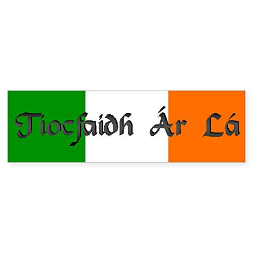 CafePress Tiocfaidh Ar L?? Bumper Sticker 10 inch x3 inch  Rectangle Bumper Sticker Car Decal