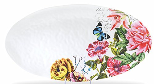Michel Design Works Peony Melamine Oval Serving Platter