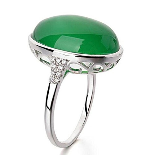 khamchanot Natural Emerald Aquamarine Gemstone Ring 925 Silver Jewelry Size 6_10 _8_