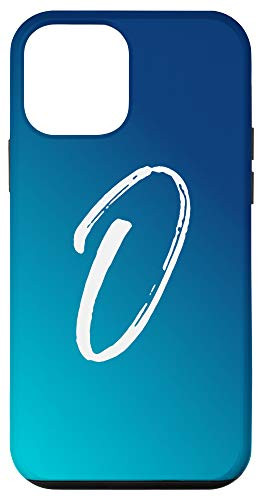 iPhone 12 mini Blue Gradient Initial O Phone Case Cool Ombre Blue Letter O Case