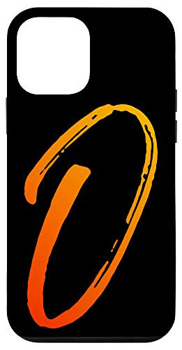 iPhone 12 mini Sunrise Orange Initial O Phone Case Sunset Color Letter O Case