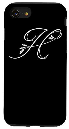 iPhone SE _2020_   7   8 Initial H Flower Monogram Design Retro Cute Floral Letter H Case