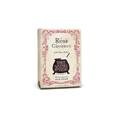Three Sisters Apothecary Rose and Coconut Bar Soap Three Sisters Apothecary Rose and Coconut Bar Soap