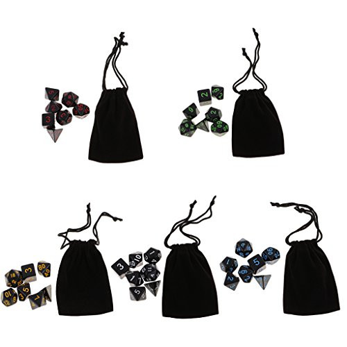 F Fityle 35X Polyhedral Dice D20 D12 D10 D8 D6 D4 Dice