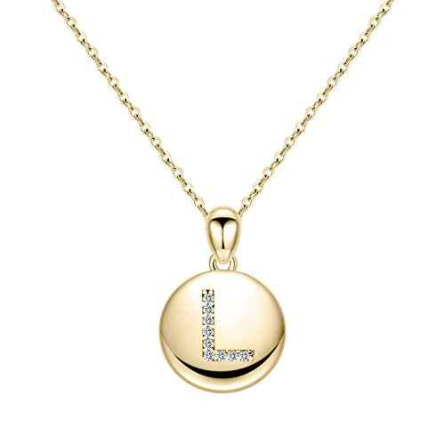 Turandoss L Initial Necklace for Women Gifts_ Round Disc 14K Gold Plated Pendant Letter Necklace for Women Girls Alphabet Initial Pendant Girl Necklaces for Kids Turandoss L Initial Necklace for Women Gifts_ Round Disc 14K Gold Plated Pendant Letter Necklace for Women Girls Alphabet Initial Pendant Girl Necklaces for Kids
