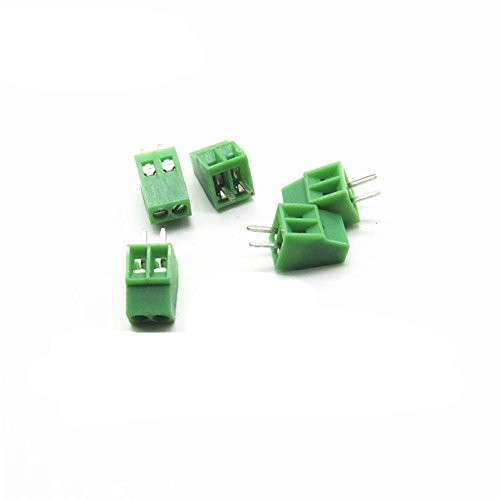 E_Simpo 50pcs 2.54mm 0.1in 2Pole PCB Screw Wire Terminal Block Connector 2p 3p Optional 2.54mm Pitch Rated 150V6A cannot Spliced _2.54mm Pitch_ 2P_